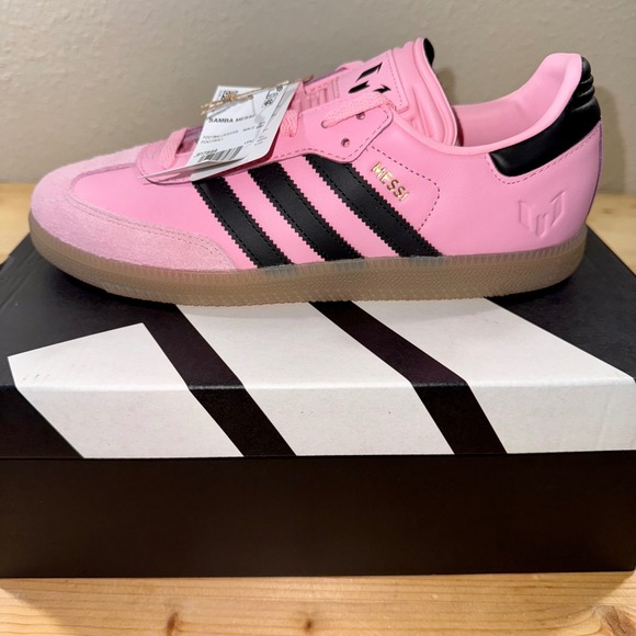 adidas Other - Adidas Samba Messi Pink Black Men's 9 / Women's 10.5 New In Box Rare